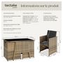 Voir la diapositive 6 : tectake Salon de jardin pour 2 personnes marron naturel