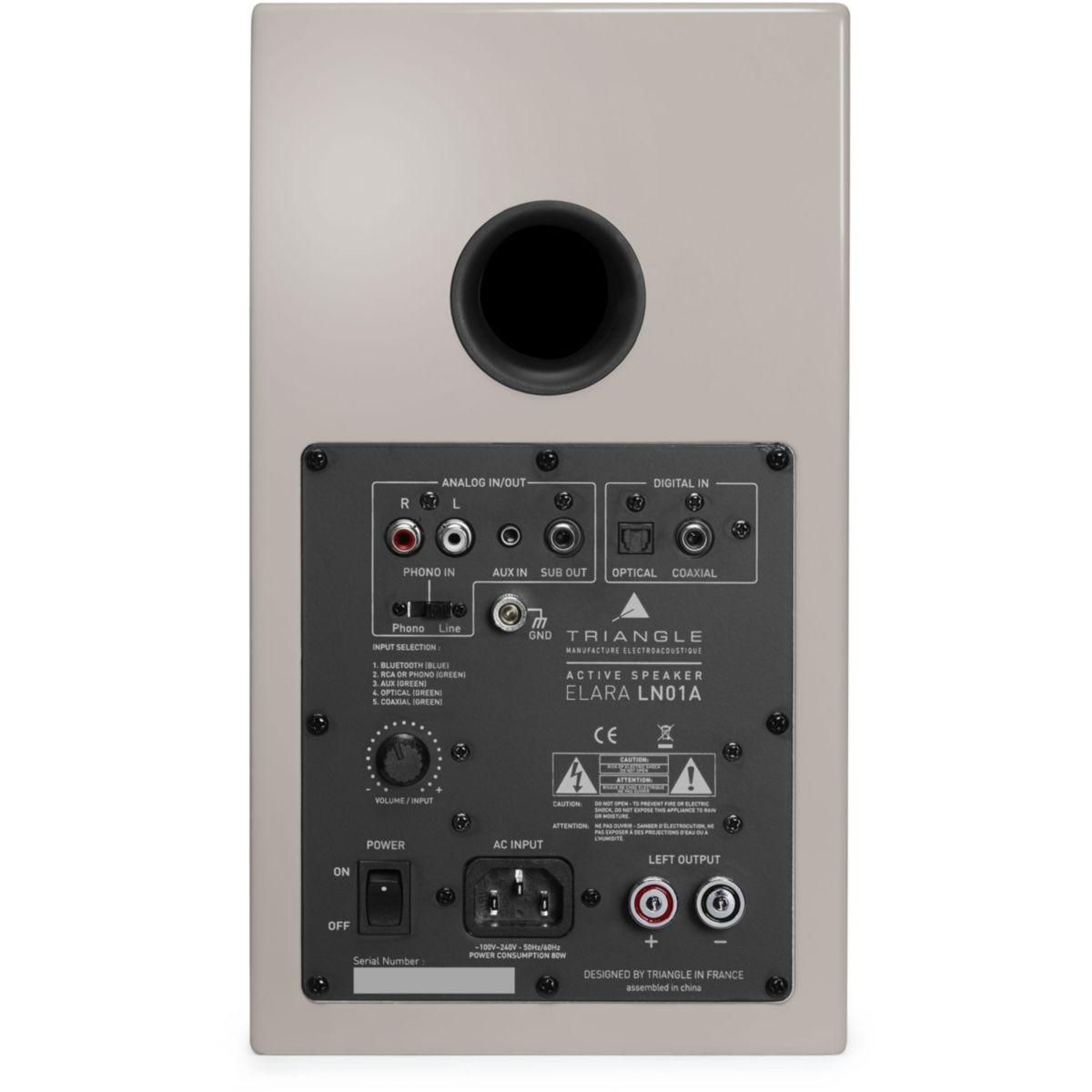 Triangle Enceinte bibliothèque LN01A ELARA Gris Lin X2