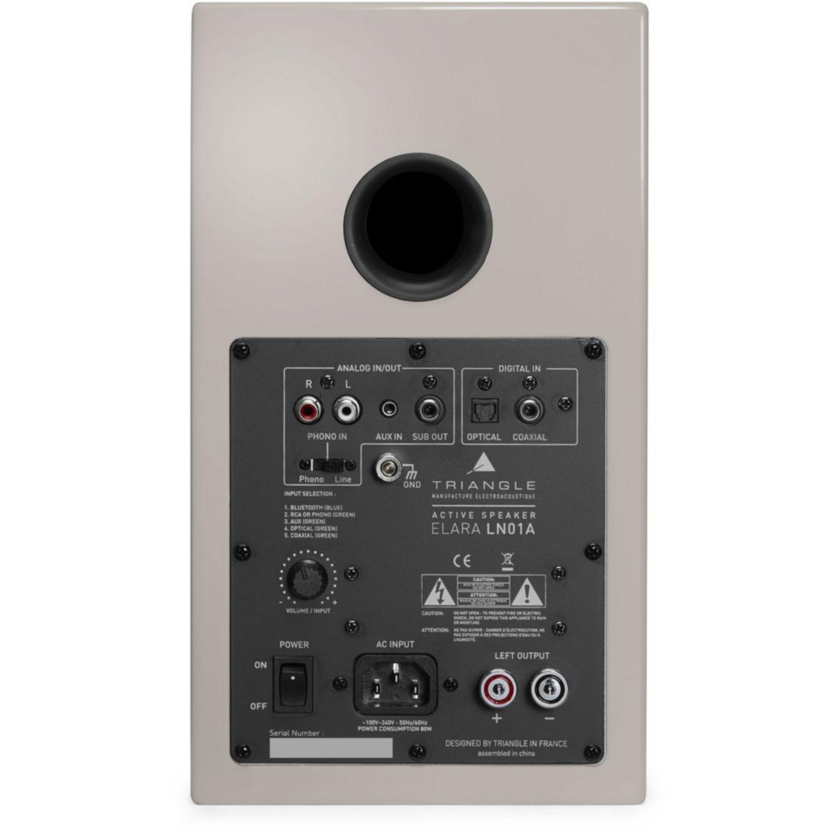 Triangle Enceinte bibliothèque LN01A ELARA Gris Lin X2