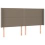 Voir la diapositive 3 : VIDAXL Tete de lit a LED Taupe 203x16x118/128 cm Tissu