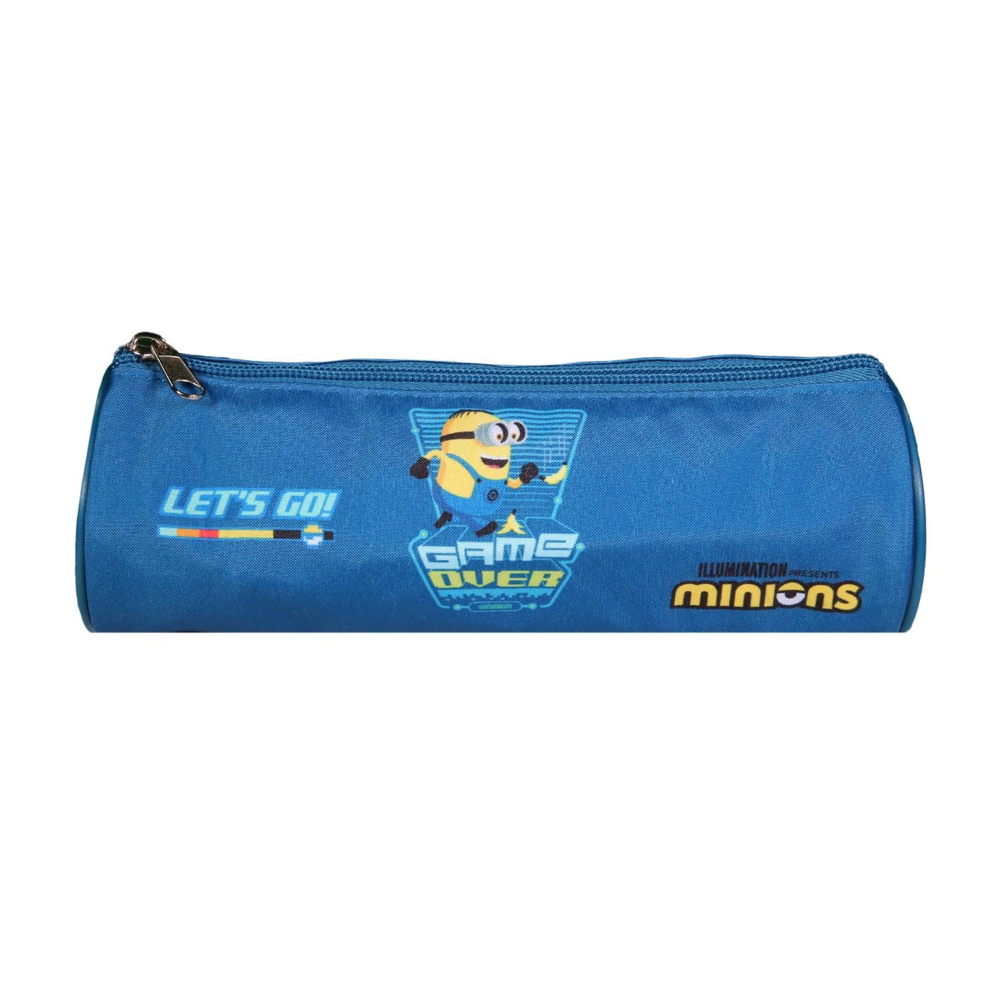 Voir la diapositive 1 : Bagtrotter BAGTROTTER Trousse scolaire ronde Les Minions Bleu