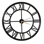 HOME MANIA Horloge murale en métal Wall. Coloris disponibles : Bicolore, Blanc