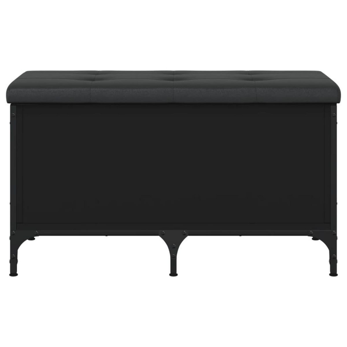 VIDAXL Banc de rangement noir 82x42x45 cm bois d'ingenierie