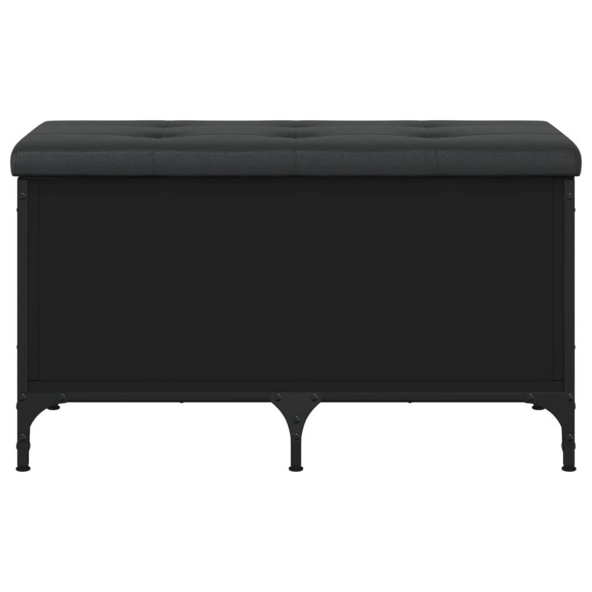 VIDAXL Banc de rangement noir 82x42x45 cm bois d'ingenierie