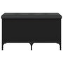 Voir la diapositive 4 : VIDAXL Banc de rangement noir 82x42x45 cm bois d'ingenierie