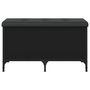 Voir la diapositive 4 : VIDAXL Banc de rangement noir 82x42x45 cm bois d'ingenierie