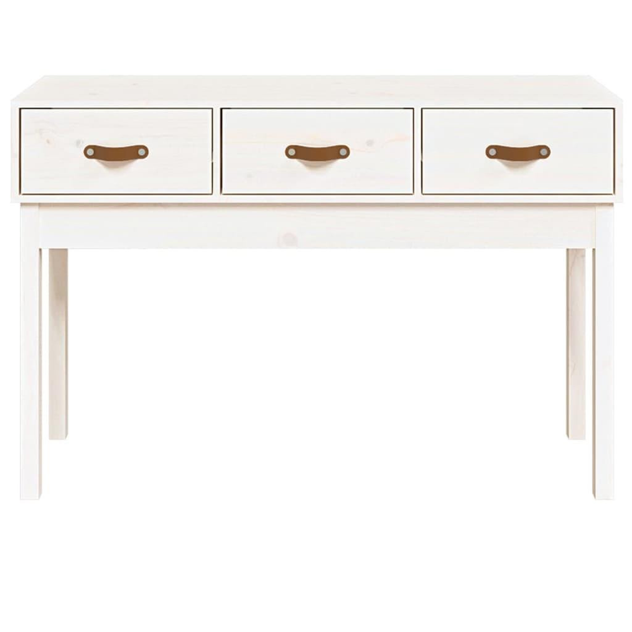 Voir la diapositive 3 : VIDAXL Table console Blanc 114x40x75 cm Bois massif de pin