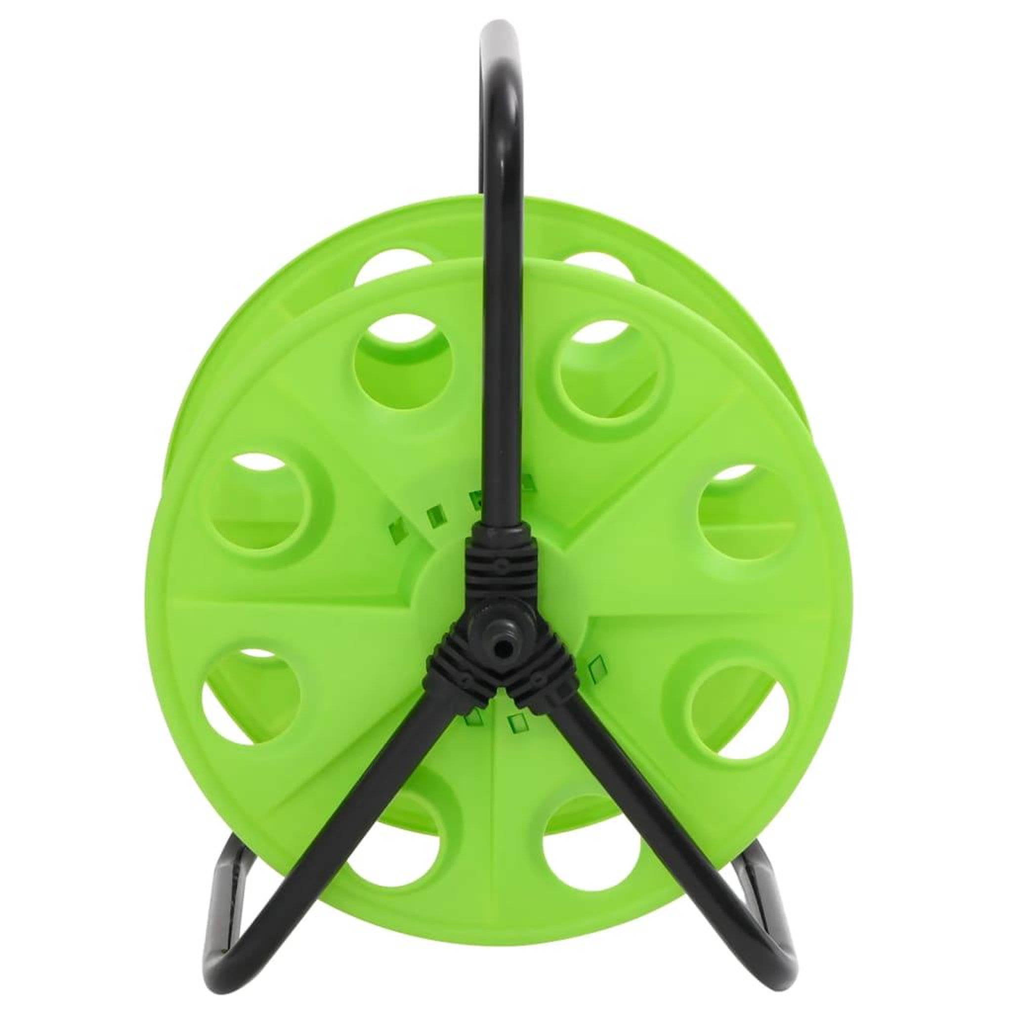 Voir la diapositive 4 : VIDAXL Enrouleur de tuyau vert sur pied pour tuyau de 45 m 1/2  acier