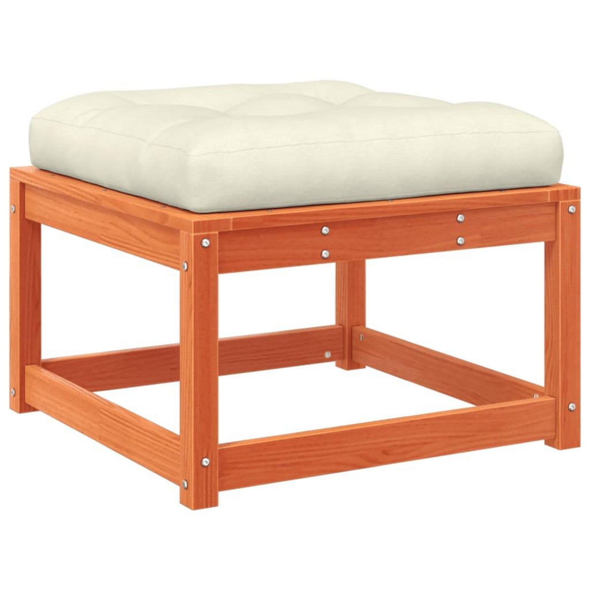 VIDAXL Salon de jardin 5 pcs avec coussins cire marron bois pin massif