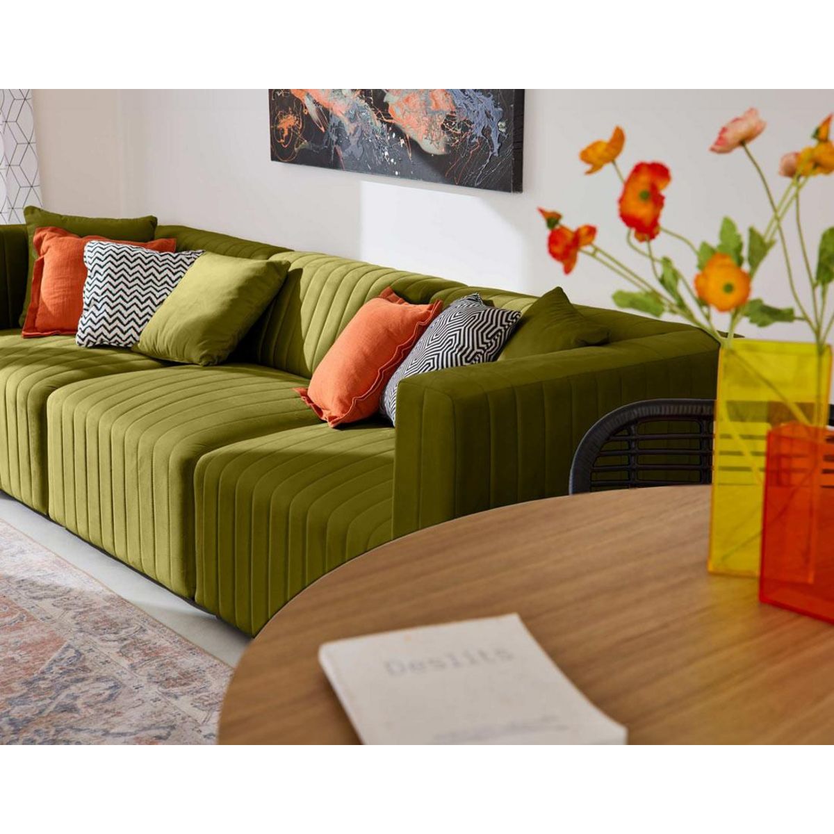 LISA DESIGN Nova - canapé modulable 3 places - en velours