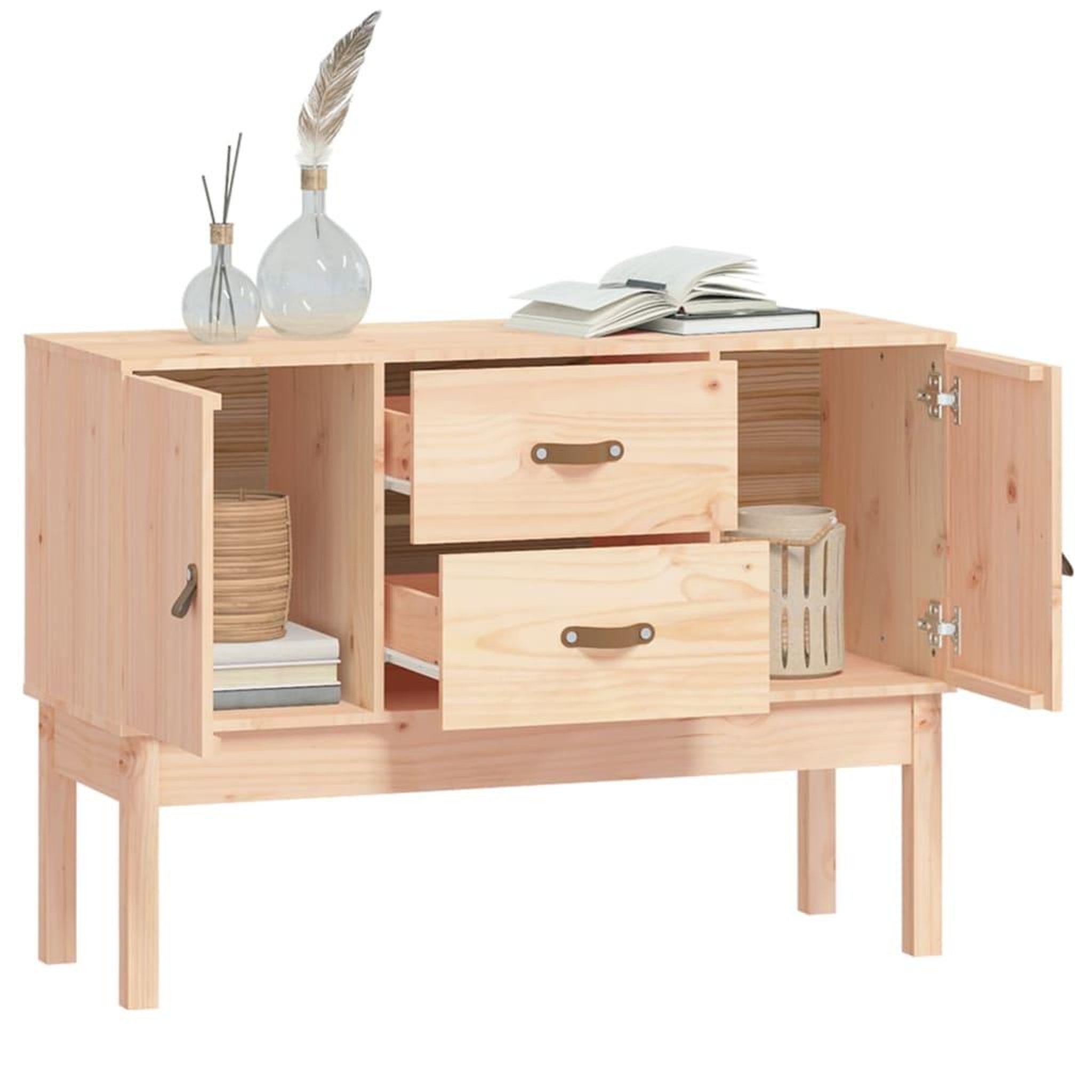 Voir la diapositive 4 : VIDAXL Buffet 110x40x78 cm Bois massif de pin
