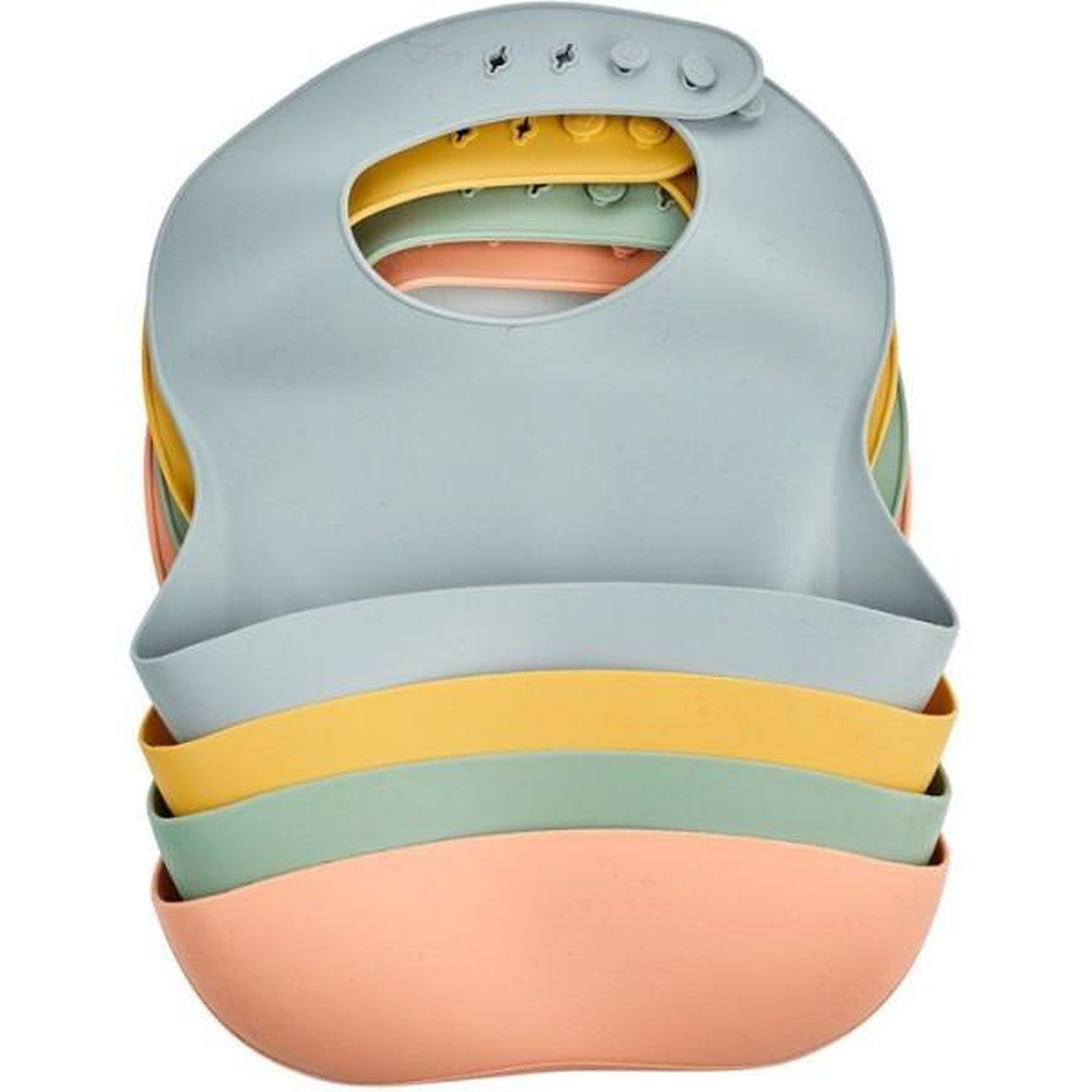 Voir la diapositive 2 : THERMOBABY Bavoir silicone - THERMOBABY - Avec récupérateur - Jaune miel