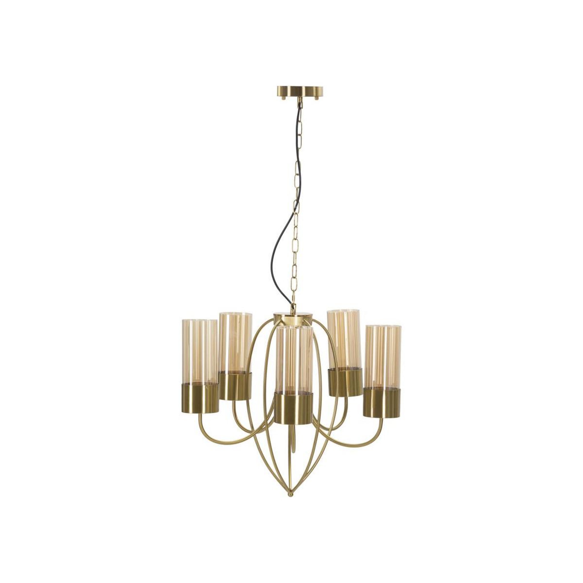 Paris Prix Lampe Suspension 5 Têtes  Versailles  60cm Or