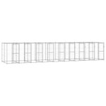 VIDAXL Chenil exterieur Acier galvanise 21,78 m²