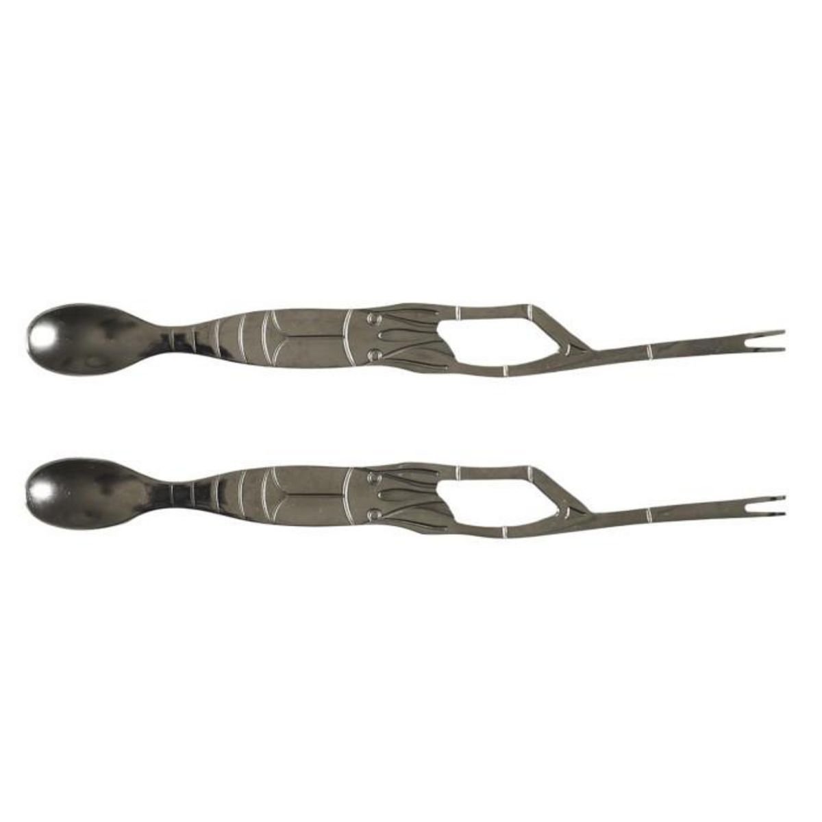 Paris Prix Coffret d'Ustensiles Crustacés  5 Pièces  20cm Gris