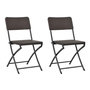 Voir la diapositive 1 : VIDAXL Chaises pliables de jardin lot de 2 PEHD et acier