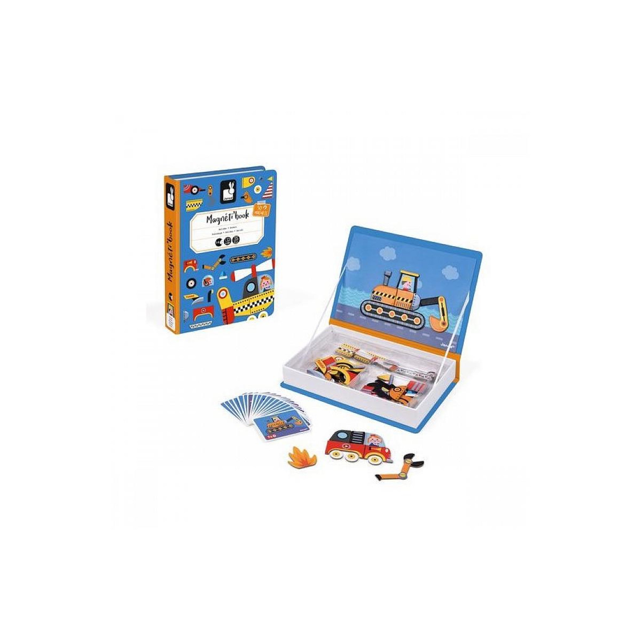 Juratoys-Janod Jeu magnetique - MagnetiBook Bolides