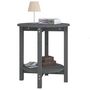 Voir la diapositive 4 : VIDAXL Table basse Gris Ø 55x60 cm Bois massif de pin