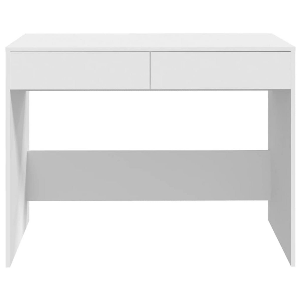 VIDAXL Bureau Blanc 101x50x76,5 cm Agglomere