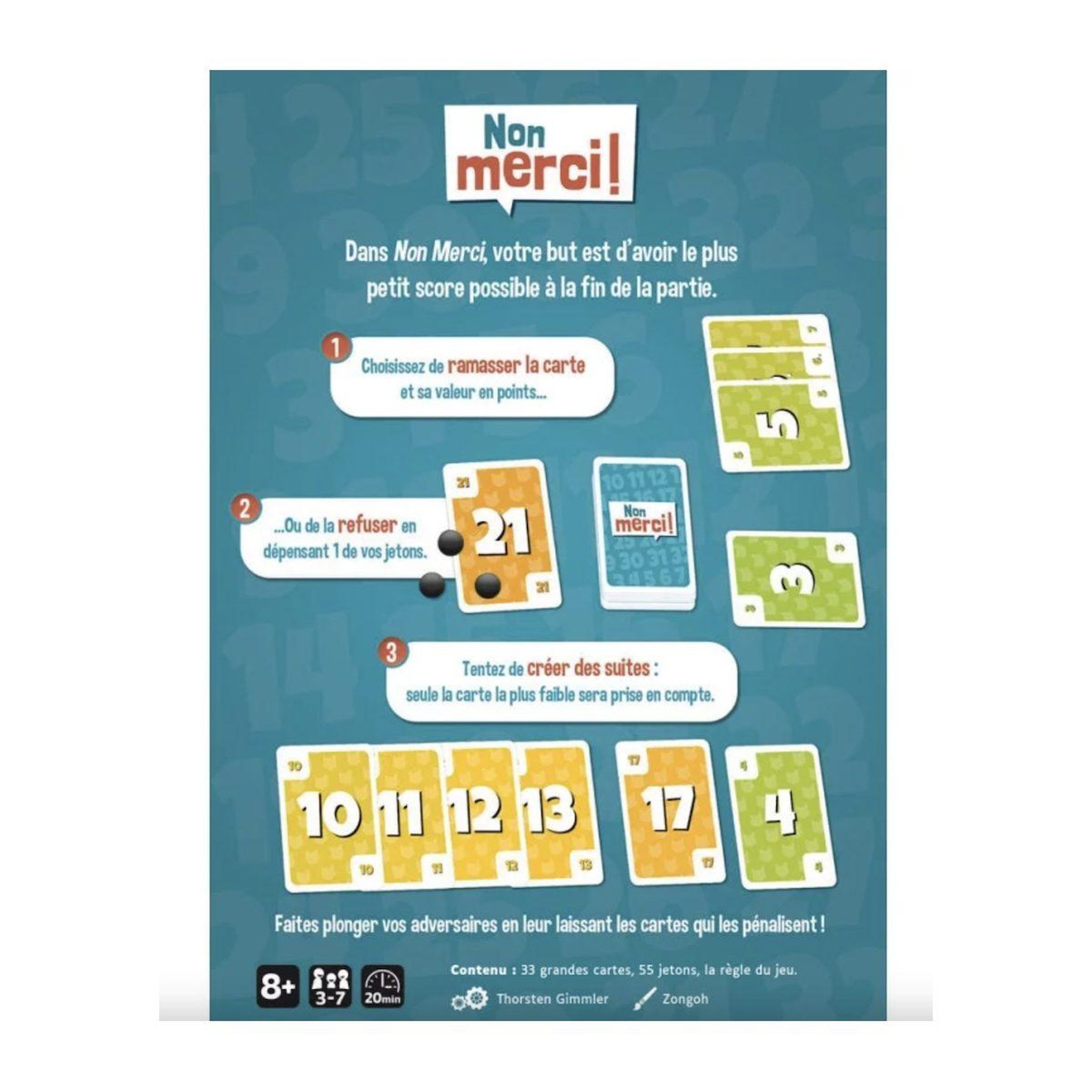Voir la diapositive 3 : Gigamic Non merci! - jeu de cartes - edition 2024 -