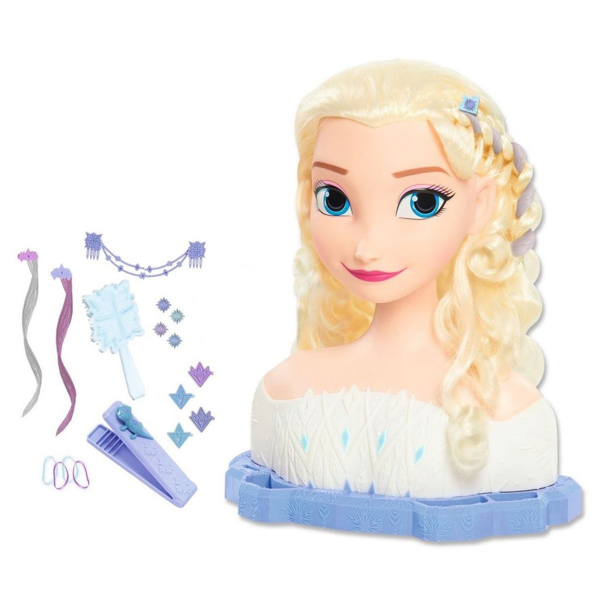 DISNEY Tête à coiffer Deluxe Elsa - Disney La reine des neiges 2, 18 Accessoires de Coiffure inclus