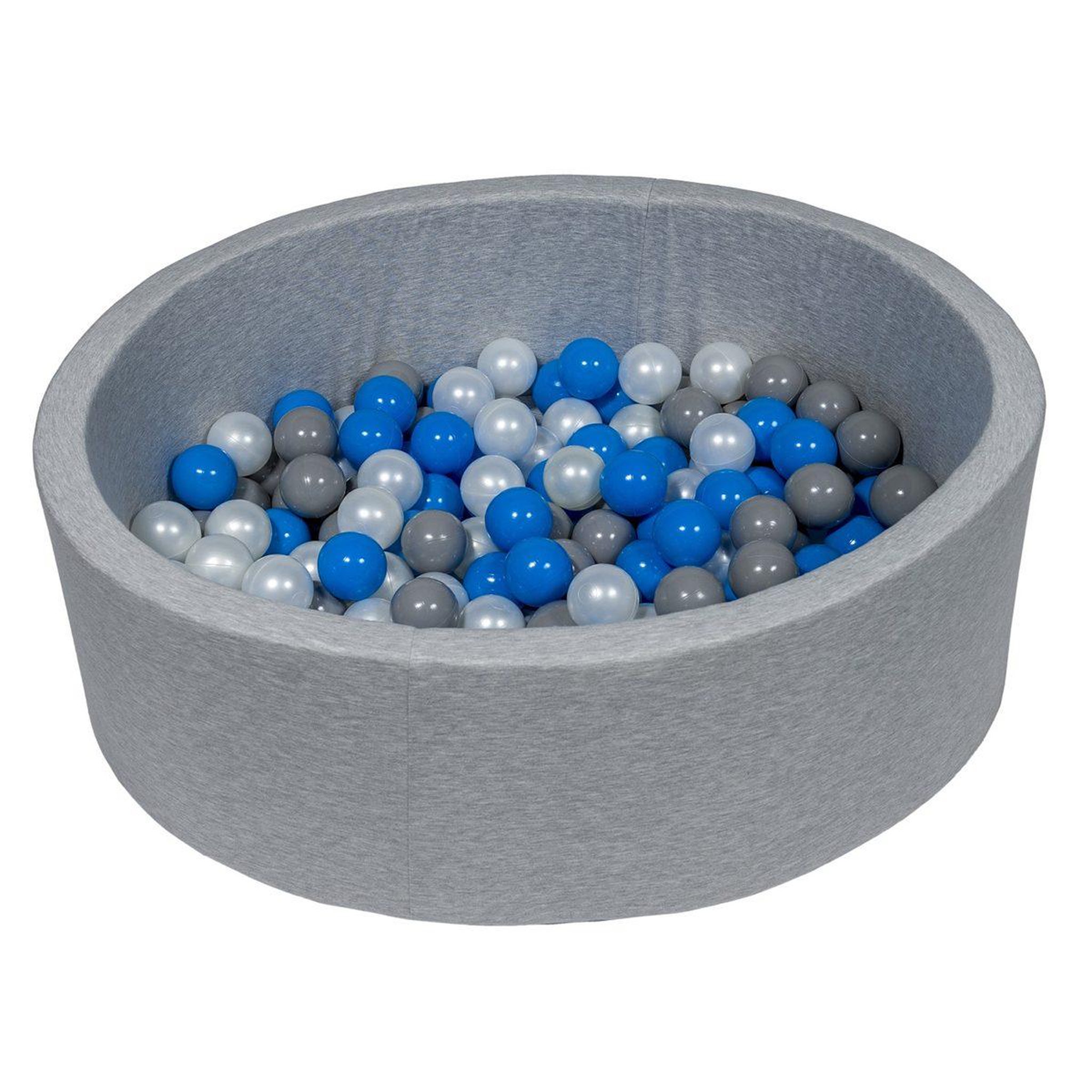 VELINDA Piscine à balles aire de jeu + 150 balles perle, bleu, gris