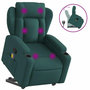 Voir la diapositive 2 : VIDAXL Fauteuil inclinable de massage Vert fonce Tissu
