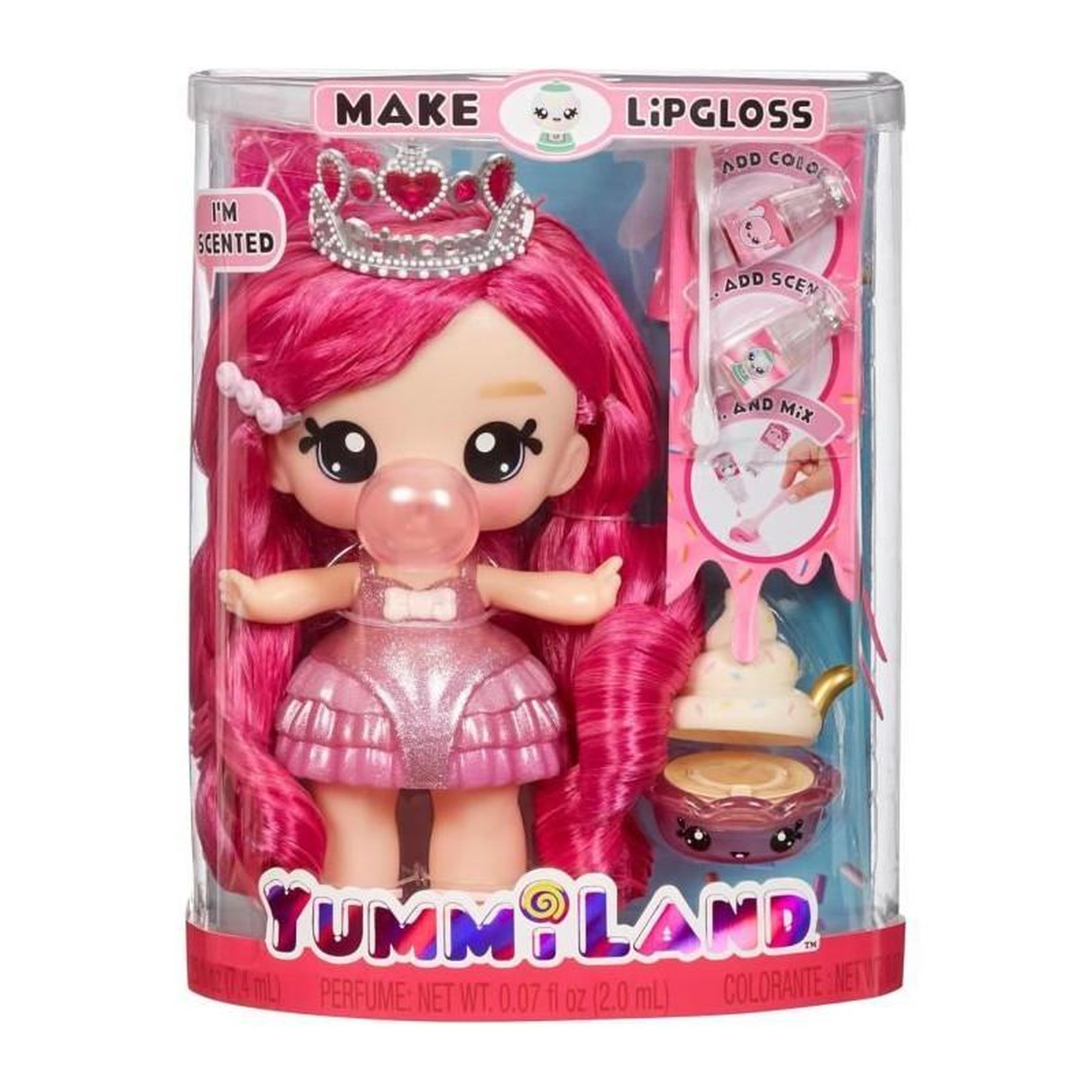 Voir la diapositive 2 : L.O.L. SURPRISE! Yummiland - Grande poupée 25 cm a coiffer et câliner - Animal de compagnie + baumes a levre parfumé - Bianca - Des 4ans