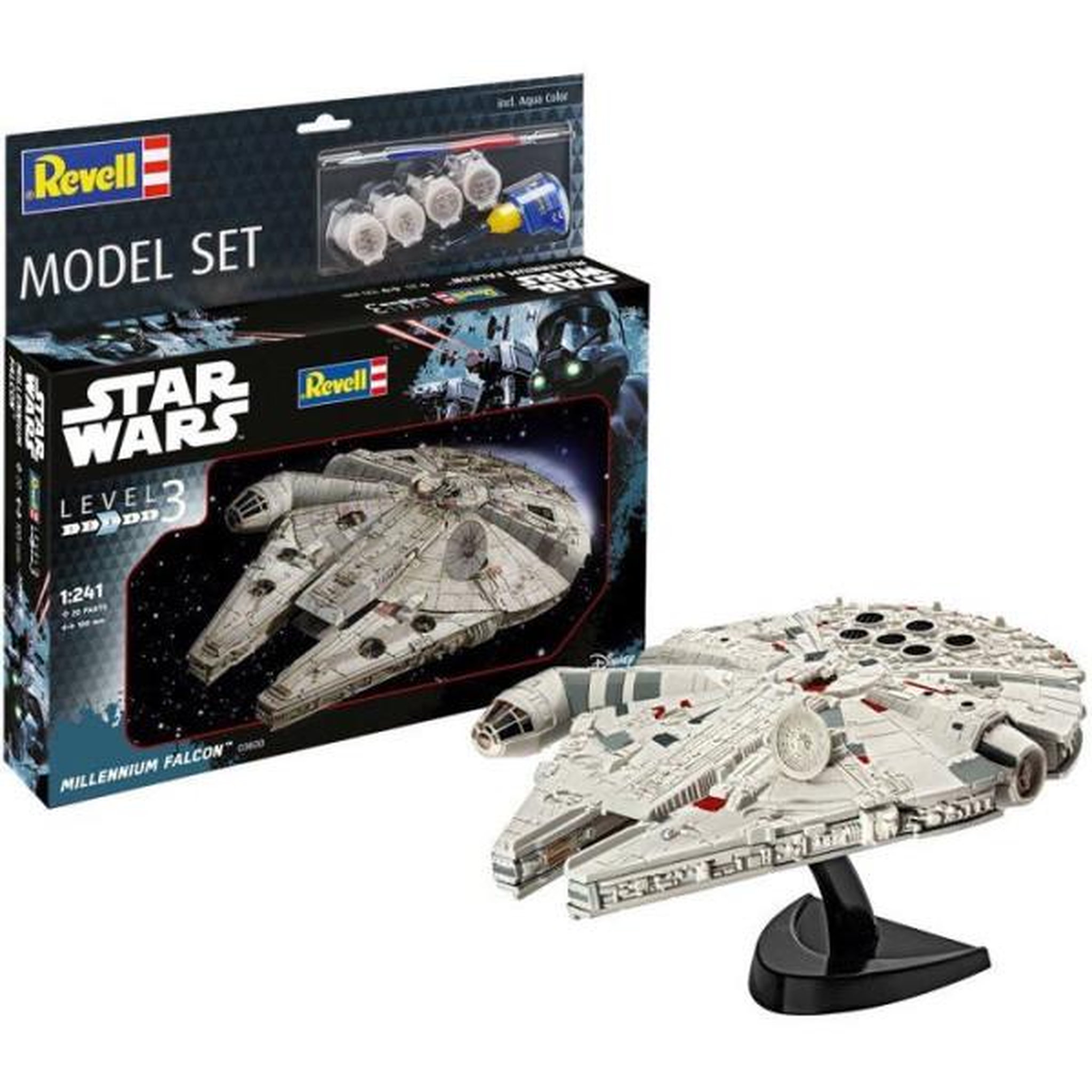 Revell Maquette - REVELL - Model Set - Star Wars - Faucon Millenium - Avec colle, peintures et accessoires