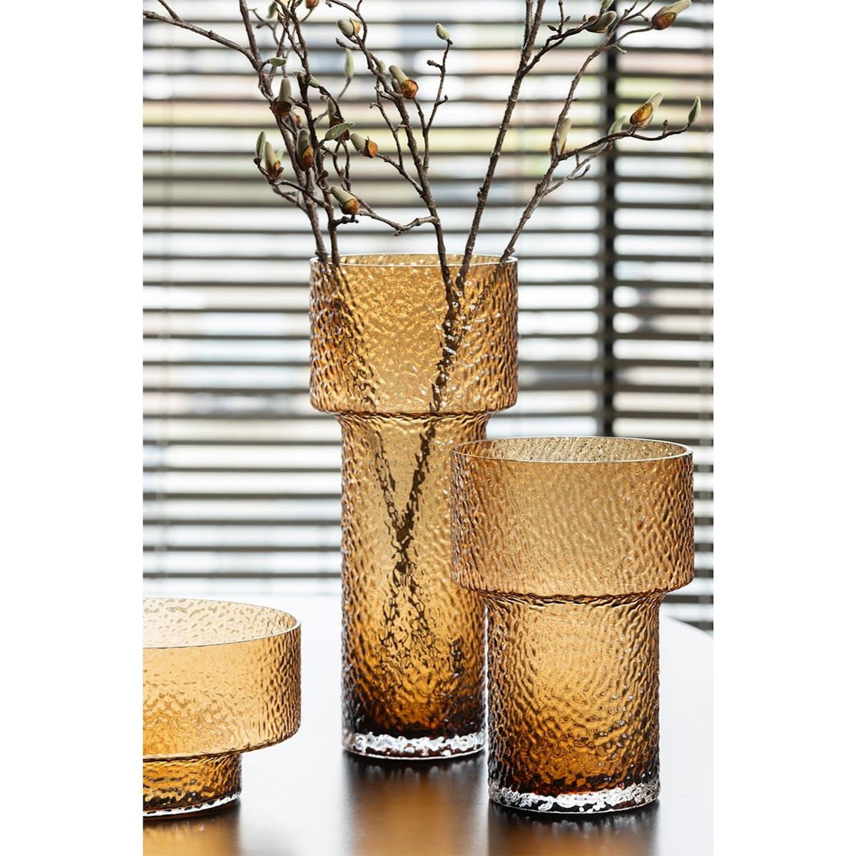 Paris Prix Vase Design en Verre  Betty  45cm Marron