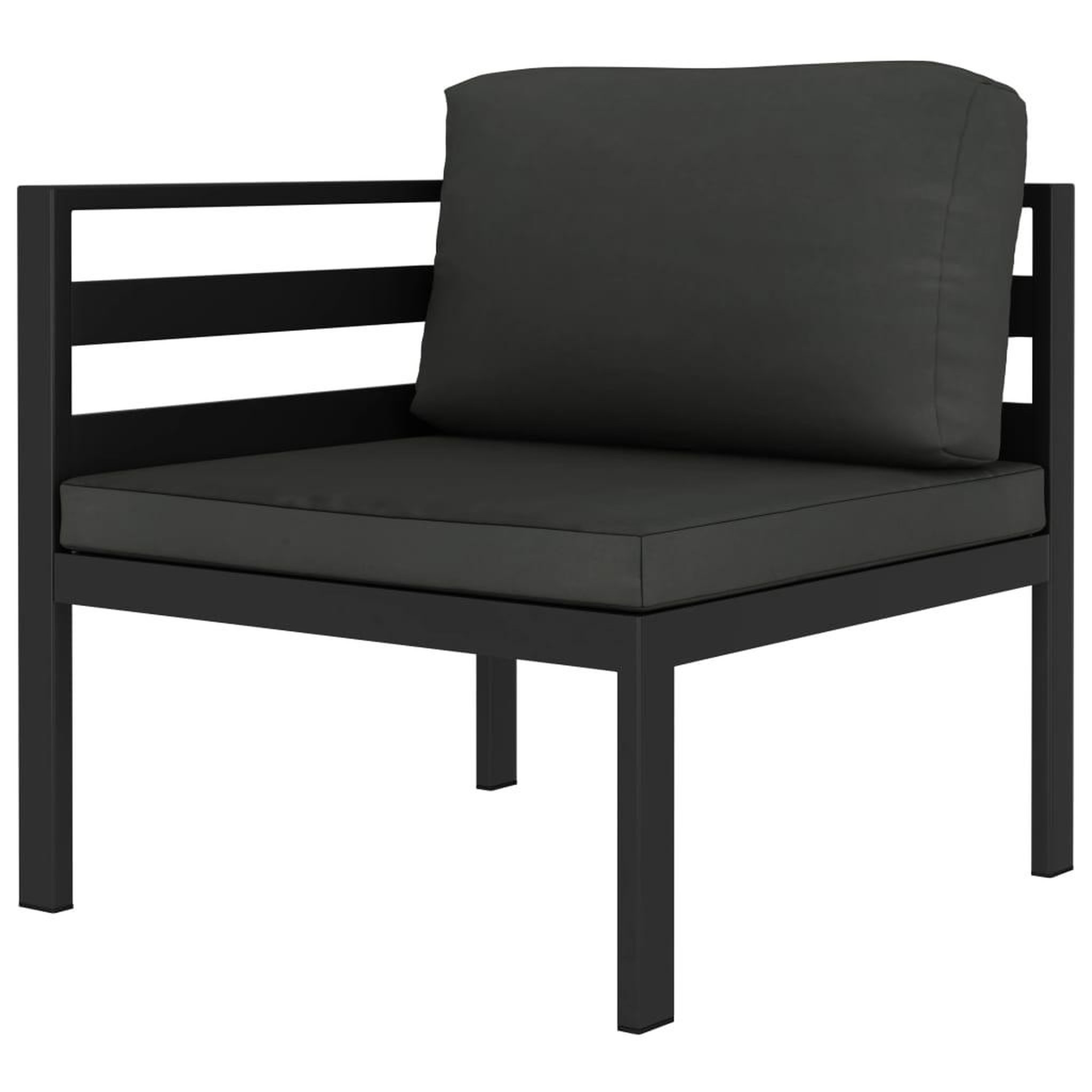 Voir la diapositive 3 : VIDAXL Salon de jardin 7 pcs avec coussins Aluminium Anthracite