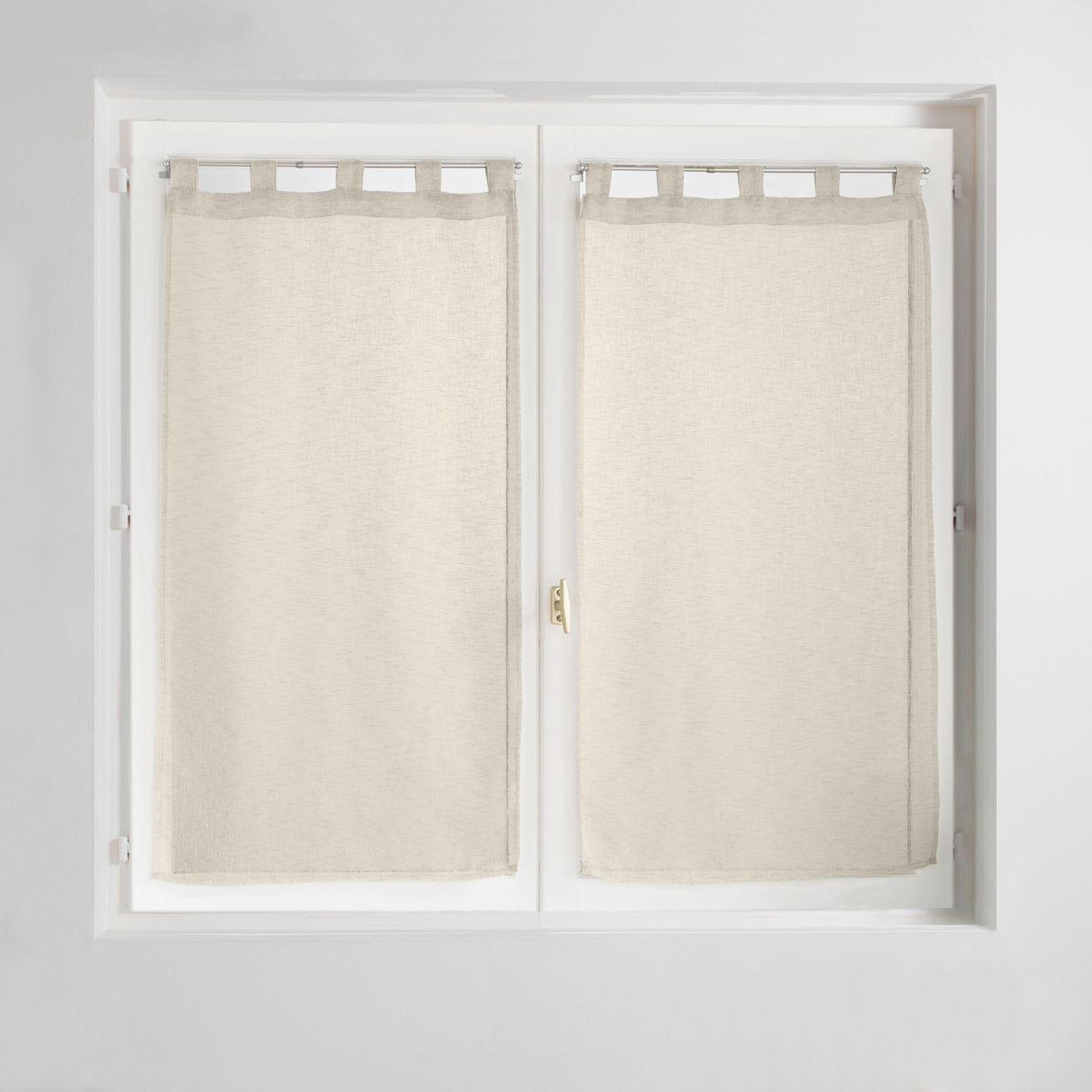 Douceur d'Intérieur Paire de voilages à passants  carlin  60x160cm lin