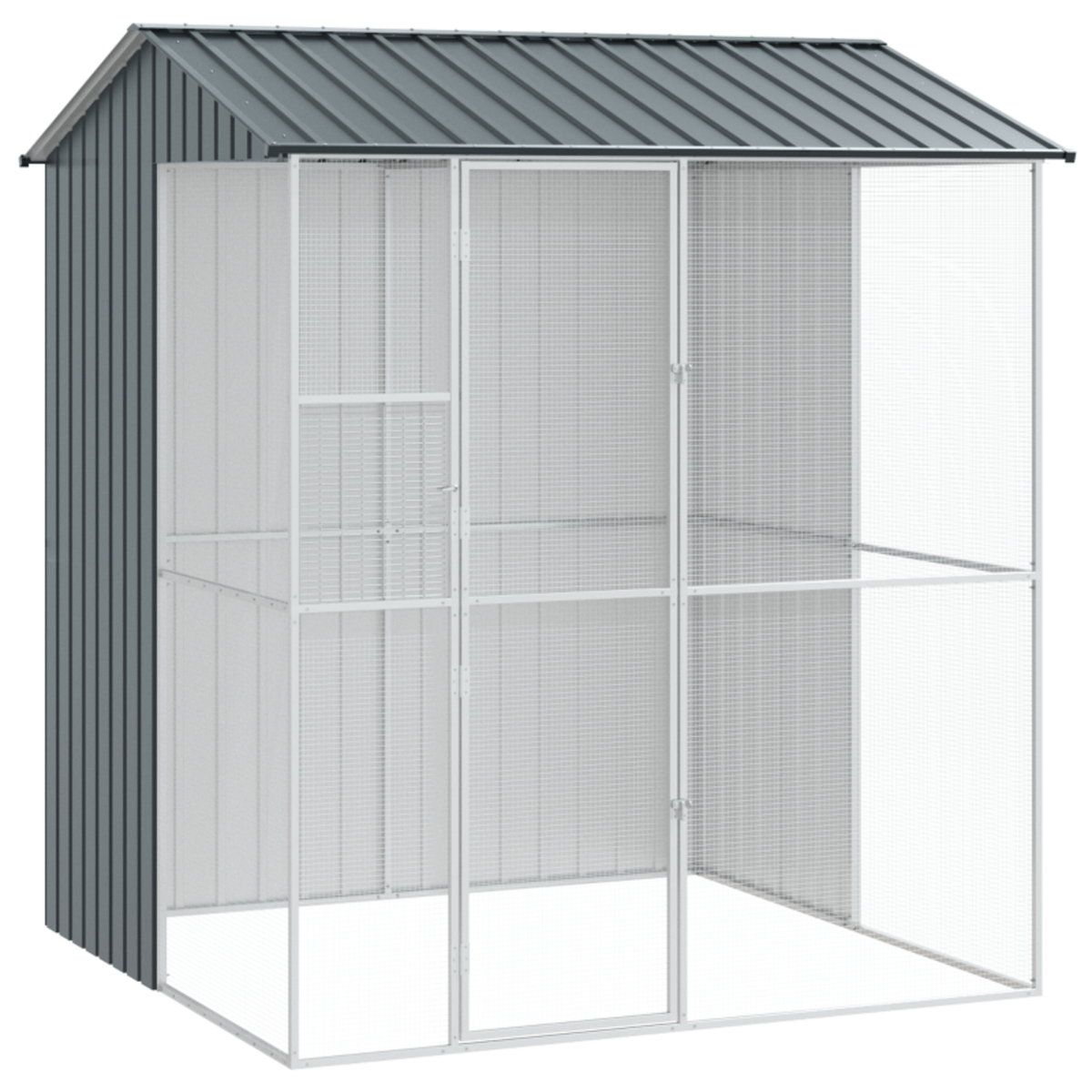 VIDAXL Aviary pour oiseaux Anthracite 215x210x247 cm en acier