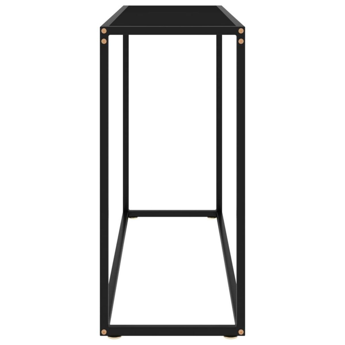 VIDAXL Table console Noir 100x35x75 cm Verre trempe