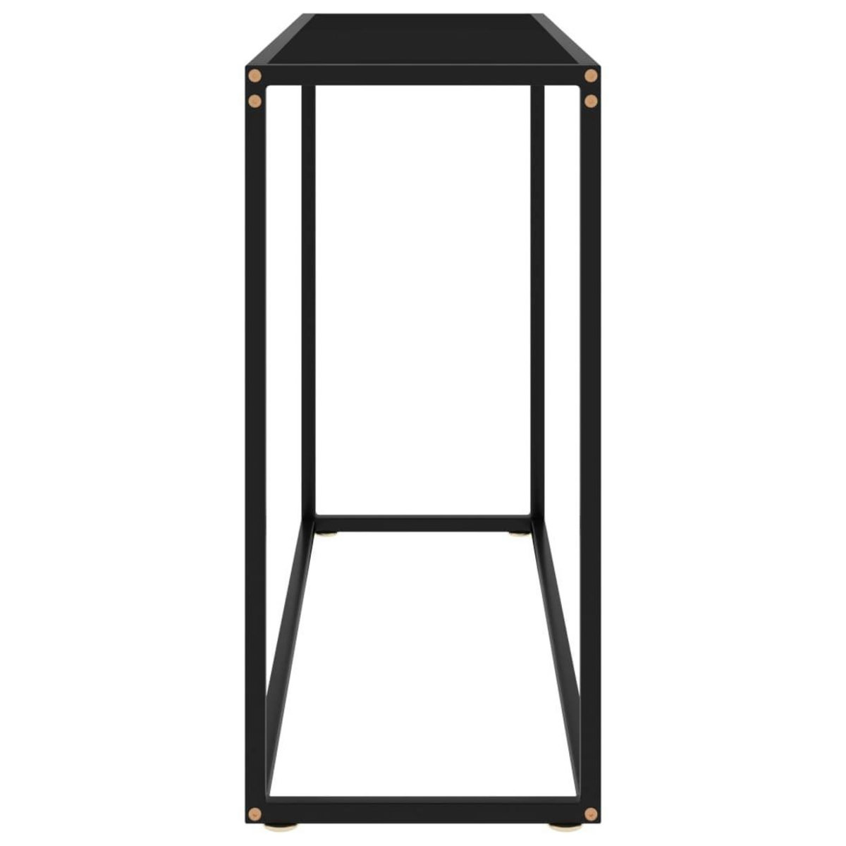 VIDAXL Table console Noir 100x35x75 cm Verre trempe