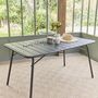 Voir la diapositive 2 : SWEEEK Table de jardin pliante métal 6 places, Amelia 141,2 x 80 x 72,5cm