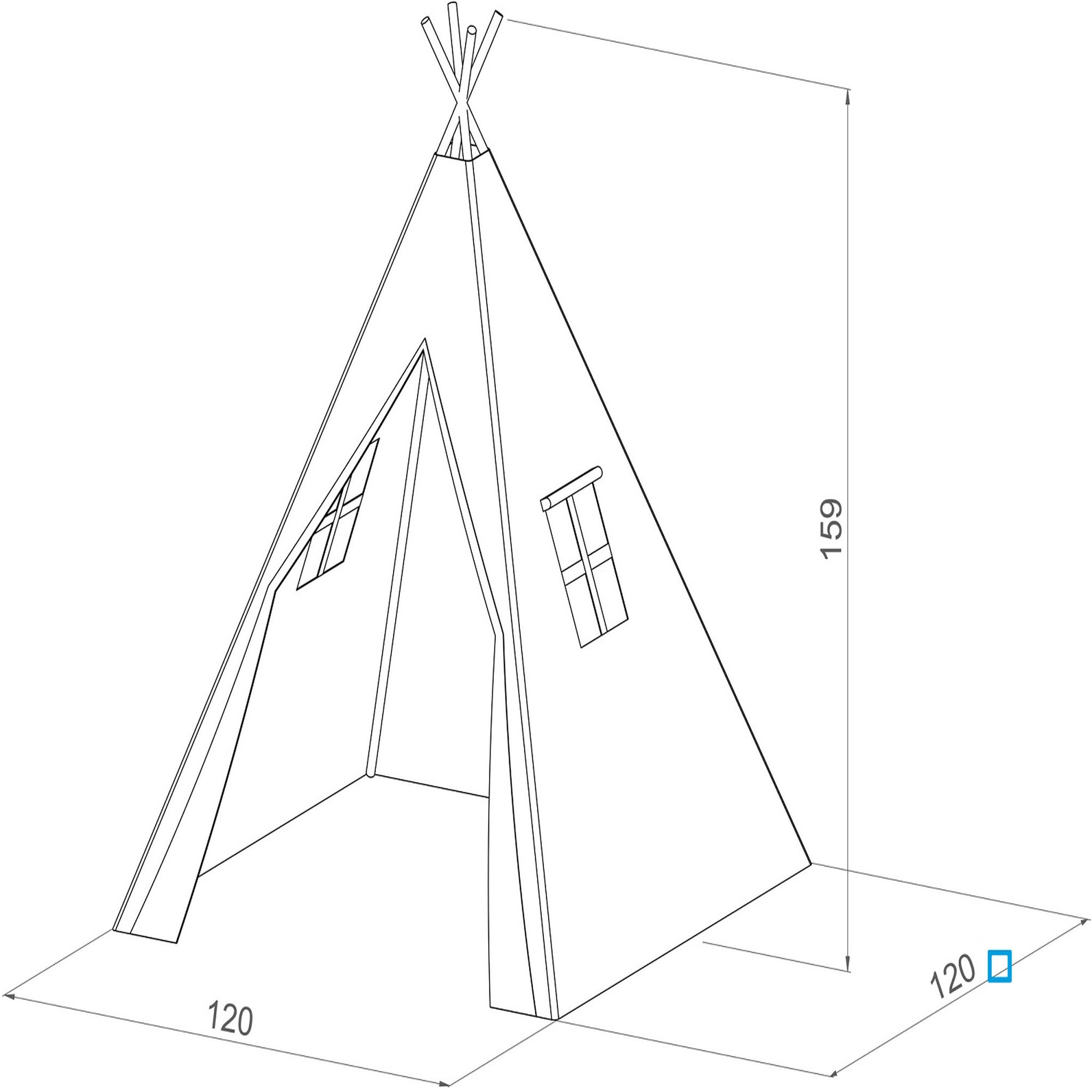 Voir la diapositive 3 : Sunny  Tipi extérieur Alba 