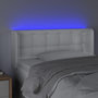 Voir la diapositive 4 : VIDAXL Tete de lit a LED Blanc 83x16x78/88 cm Similicuir