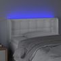 Voir la diapositive 4 : VIDAXL Tete de lit a LED Blanc 83x16x78/88 cm Similicuir