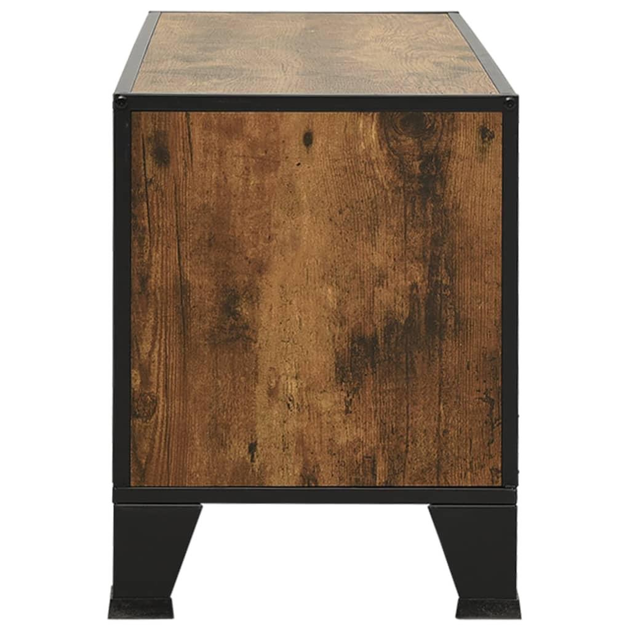 Voir la diapositive 4 : VIDAXL Meuble TV Marron rustique 105x36x47 cm Metal et MDF