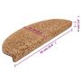 Voir la diapositive 6 : VIDAXL Tapis d'escalier 15 pcs beige 65x21x4 cm