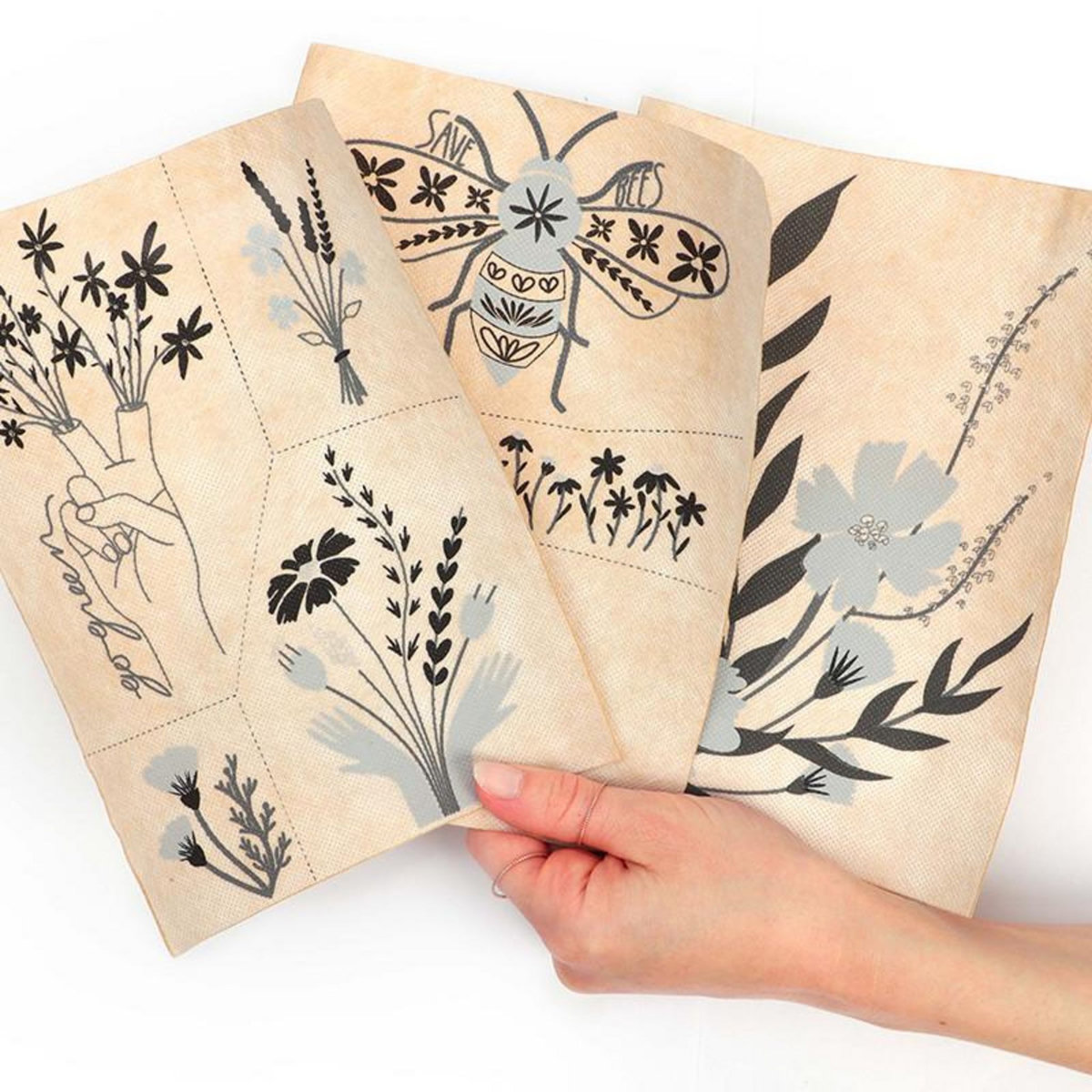 Graine créative Kit de broderie sur vêtement nature