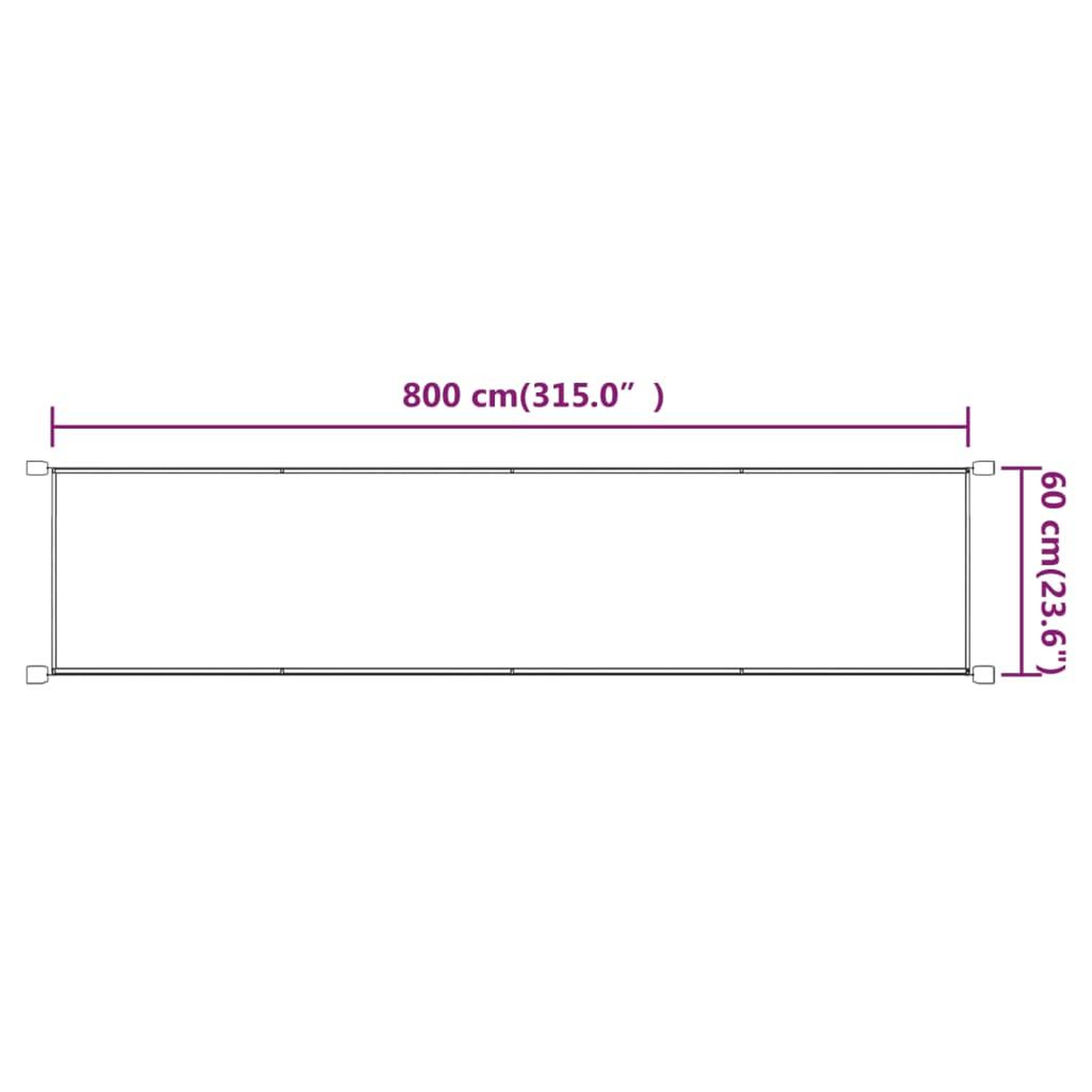 Voir la diapositive 6 : VIDAXL Auvent vertical Terre cuite 60x800 cm Tissu oxford