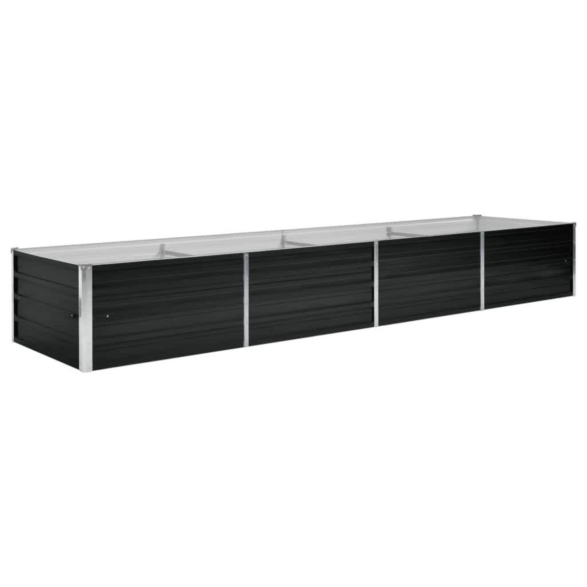 VIDAXL Lit sureleve de jardin Anthracite 320x80x45 cm Acier galvanise