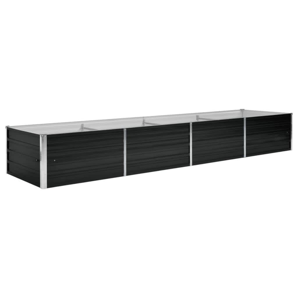 VIDAXL Lit sureleve de jardin Anthracite 320x80x45 cm Acier galvanise