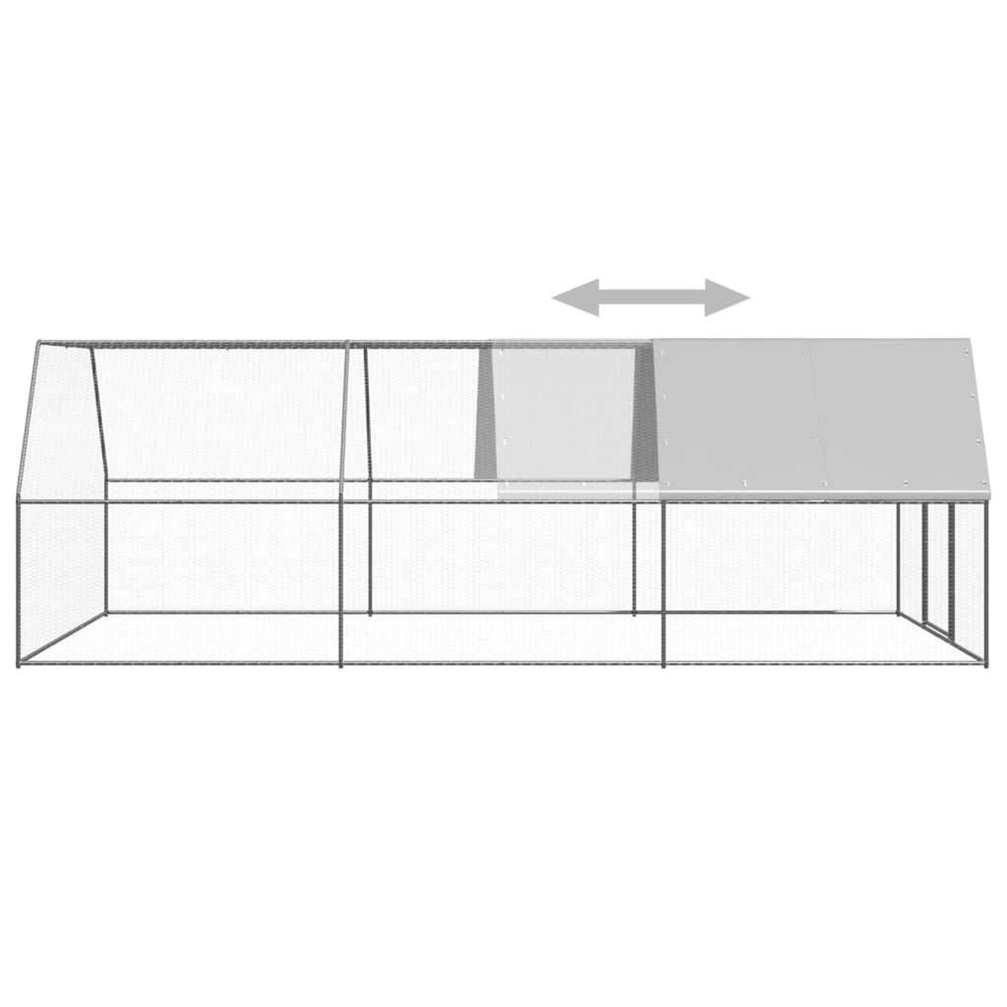 Voir la diapositive 4 : VIDAXL Poulailler d'exterieur 3x6x2 m Acier galvanise