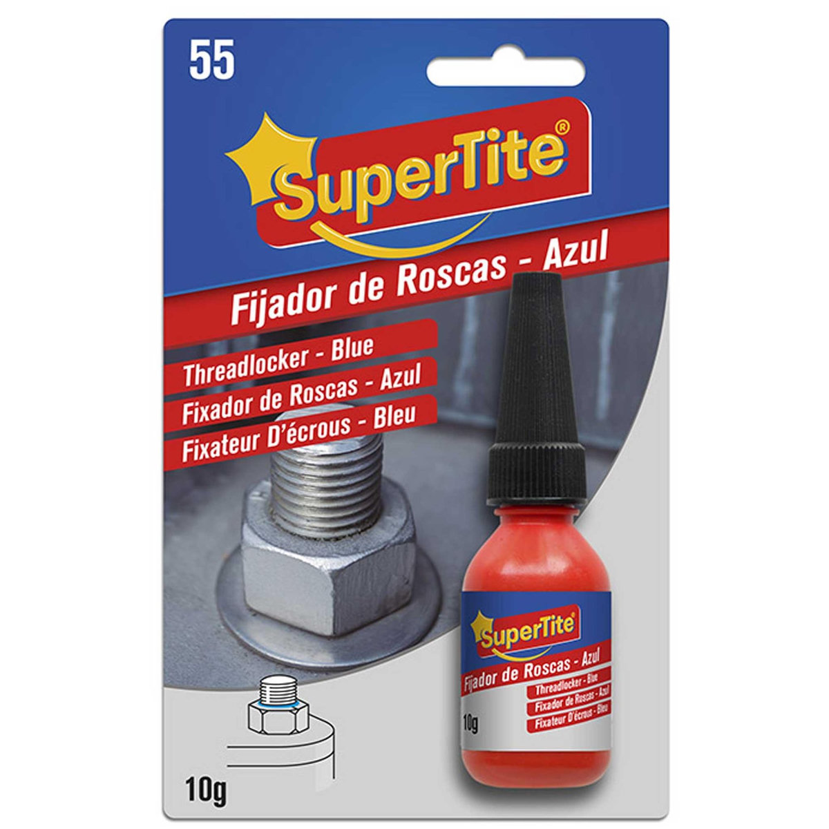 SUPERTITE Fixateur d'Écrous Bleu SuperTite  10 g 10 g