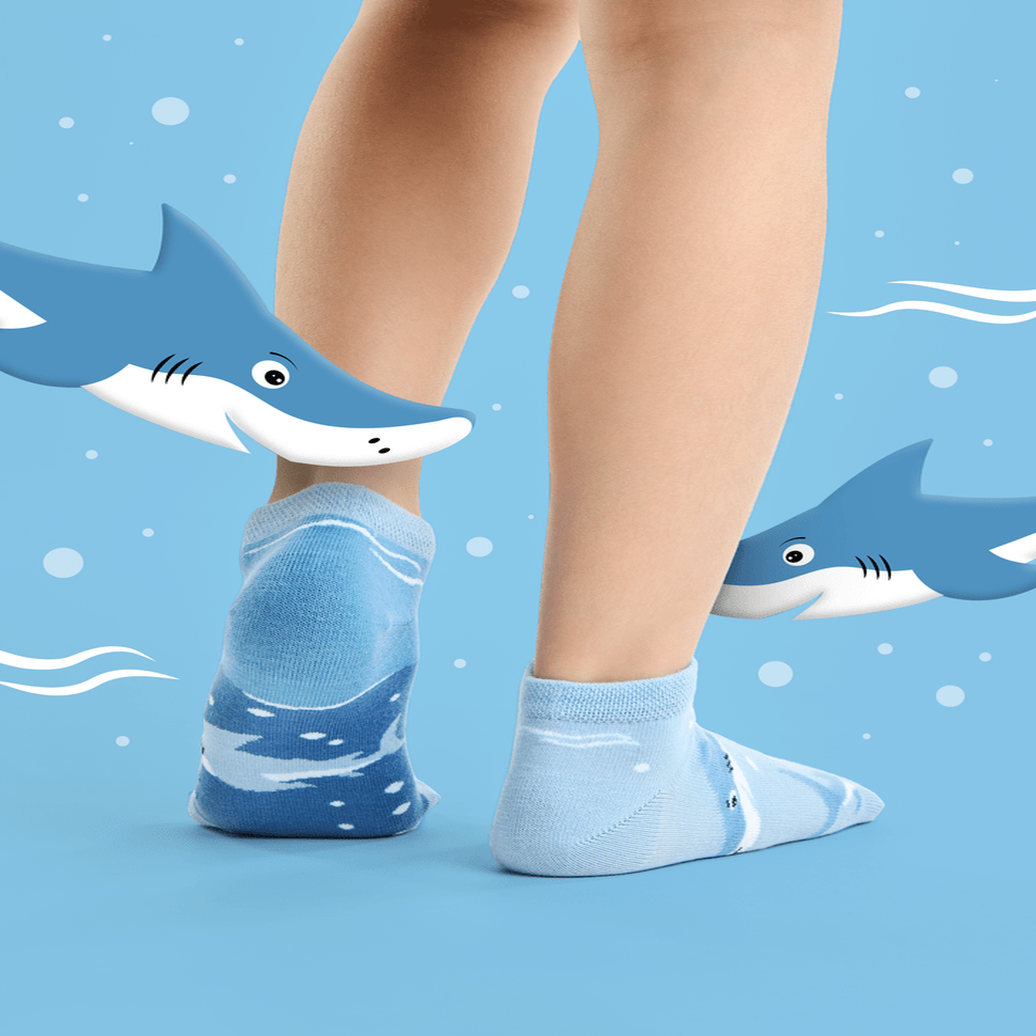Voir la diapositive 4 : DEDOLES Socquettes enfants requin gris