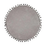 ATMOSPHERA Coussin Déco  Pompons  40cm Gris Clair