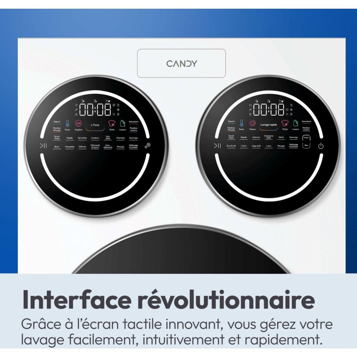 Candy Lave linge hublot MQD 410CBL9-47 Multiwash 3 tambours